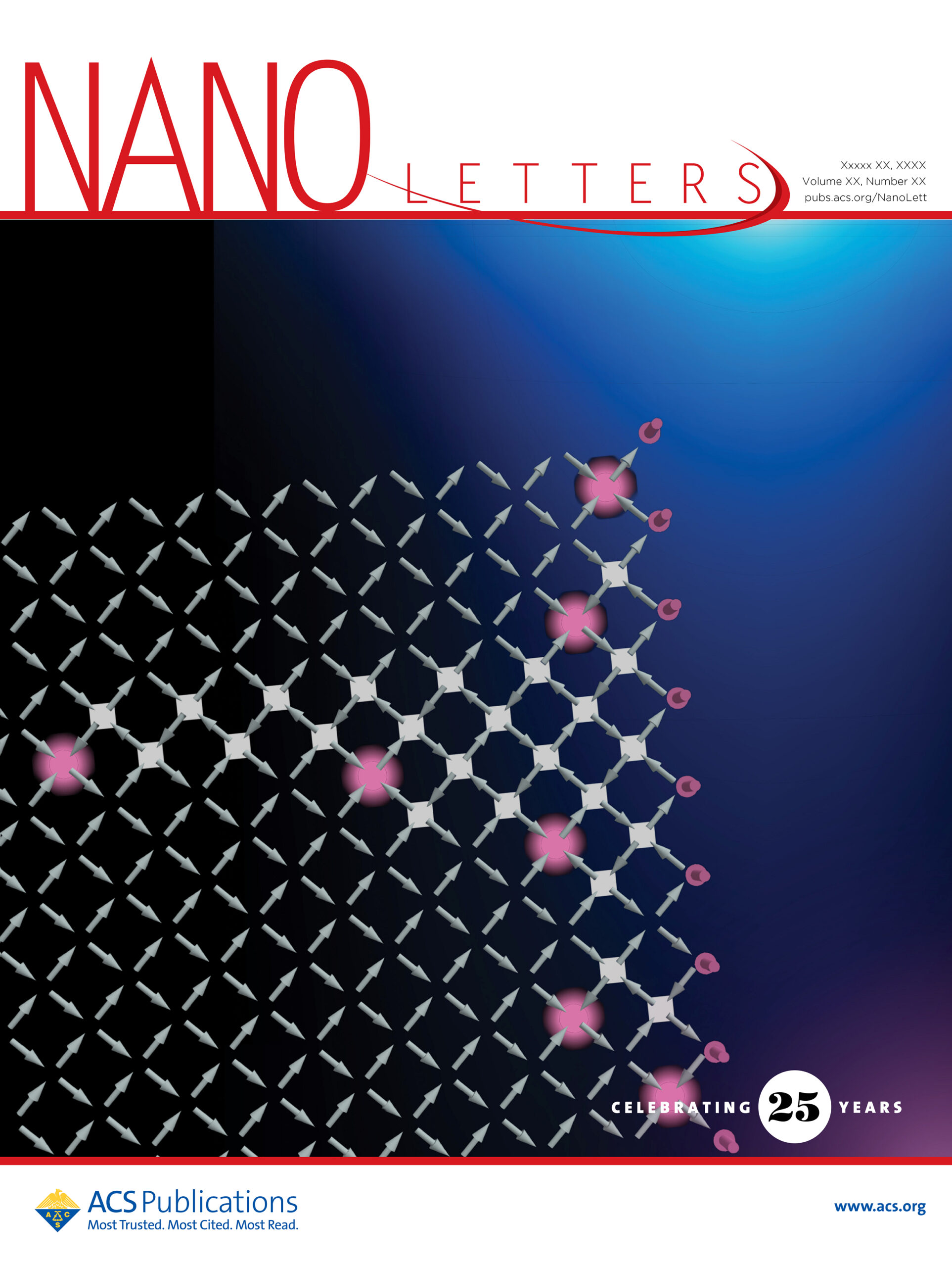 Nano Letters August 2025 front cover, featuring Julia Frank's research